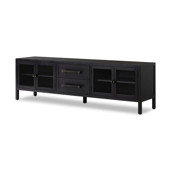 Laker Media Console In Black Oak