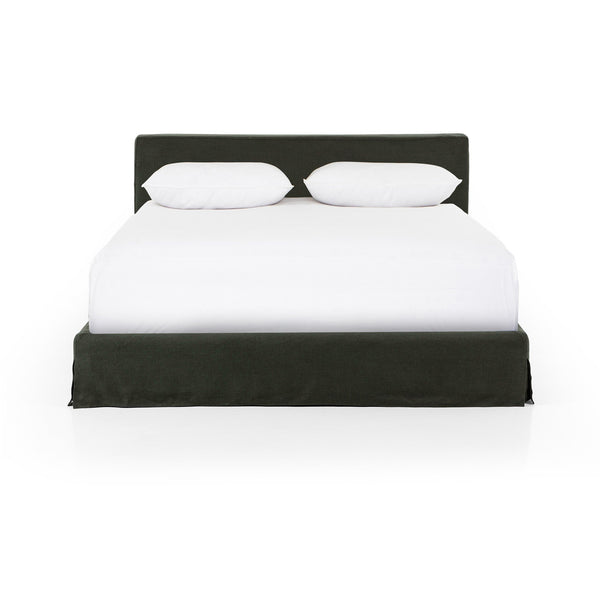 Aidan Slipcover Queen Bed - Brussels Pine