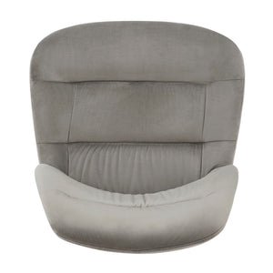 Raven Velvet Fabric Dining Side Chair In Gravel Gray (Set of 2)