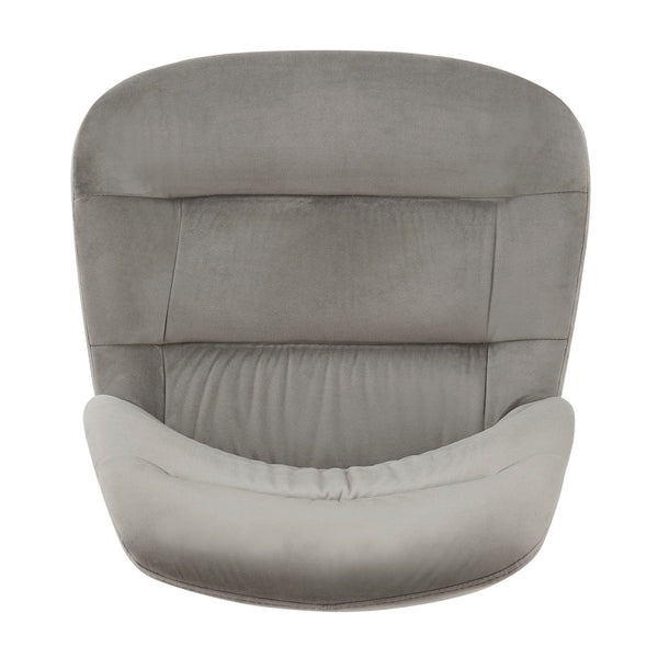 Raven Velvet Fabric Dining Side Chair In Gravel Gray (Set of 2)
