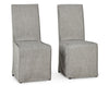 Jordan Upholstered Dining Chair Set of 2 with Slipcovers