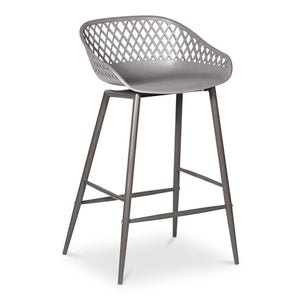 Piazza Outdoor Counter Stool Grey - Set of 2