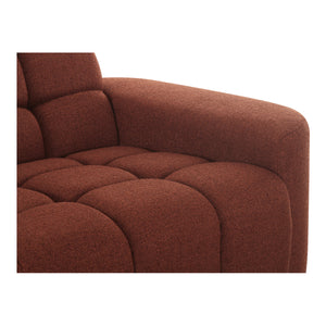 Moe's Roman L-Shaped Sectional in Rust, Modern Vintage
