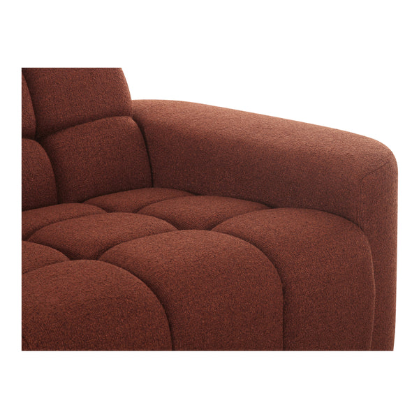 Moe's Roman L-Shaped Sectional in Rust, Modern Vintage