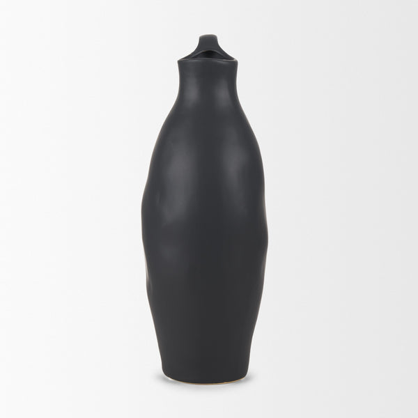 Valora Matte Black Ceramic Jug