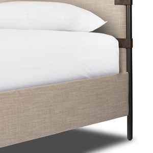Anderson Canopy Queen Bed - Palm Ecru