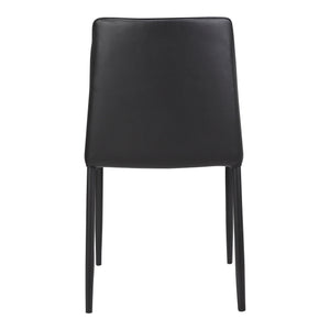 Nora Dining Chair Set in Black Vegan Leather