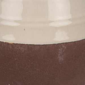 Tryna Small Beige w/ Matte Brown Ceramic Vase