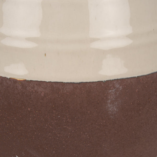 Tryna Small Beige w/ Matte Brown Ceramic Vase