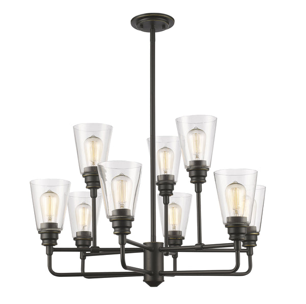 Annora 9 Light Chandelier in Olde Bronze Finish