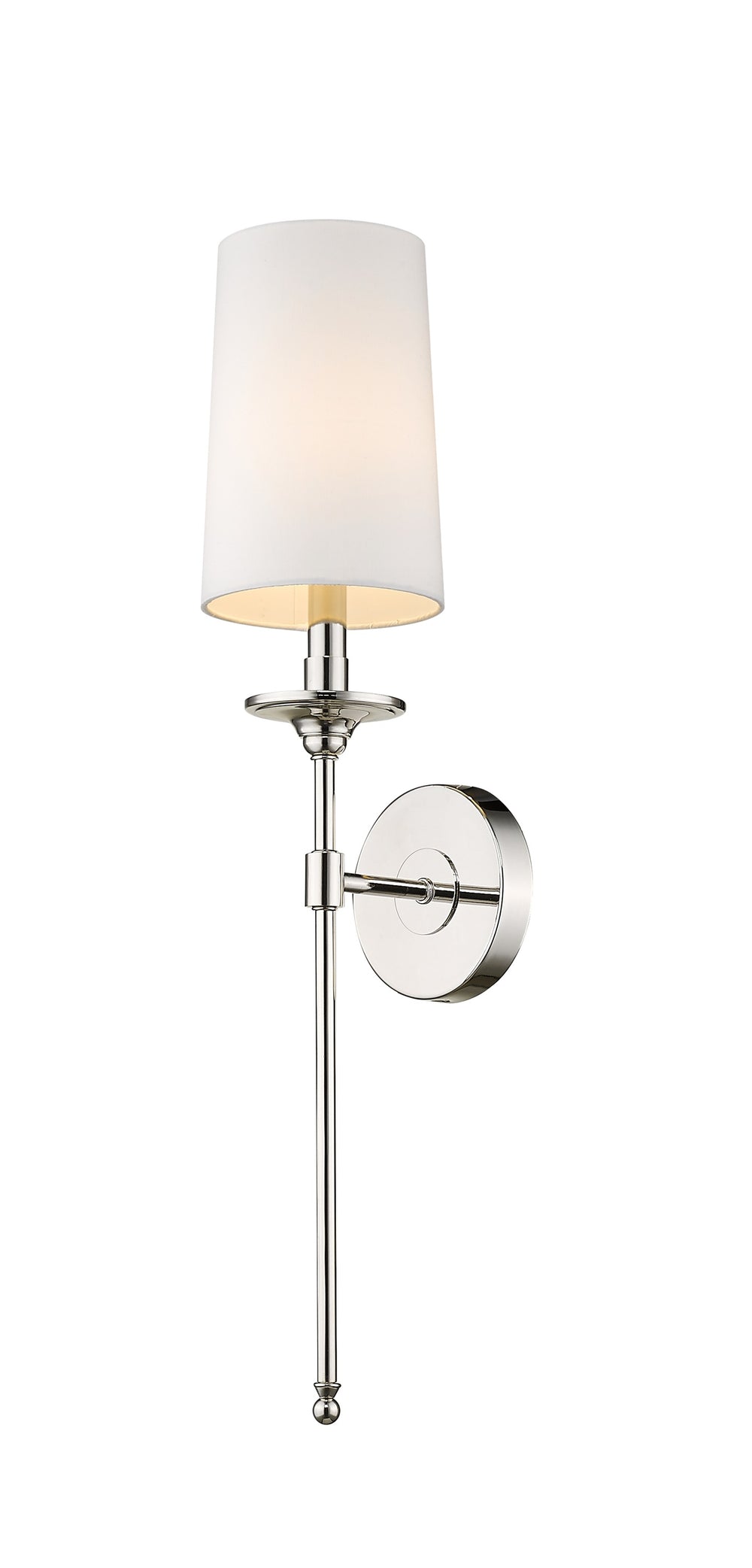 Emily 1 Light Wall Sconce in Polished Nickel Finish