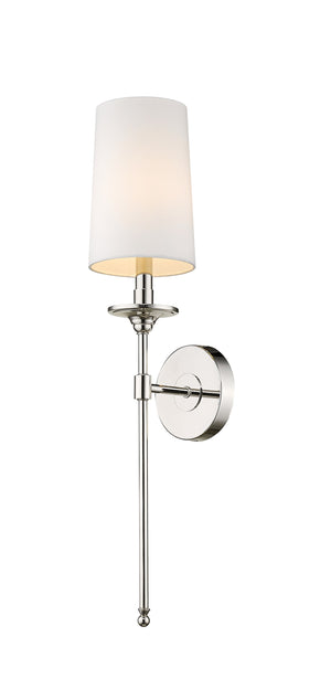 Emily 1 Light Wall Sconce in Polished Nickel Finish