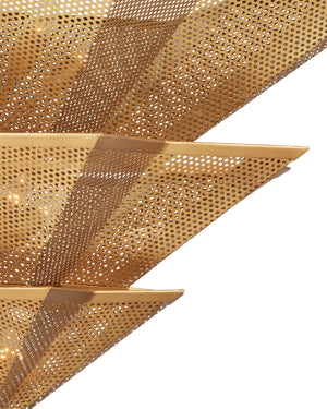 Hanway Chandelier In Antique Gold Leaf