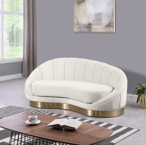 Jesse Chaise In Cream Velvet