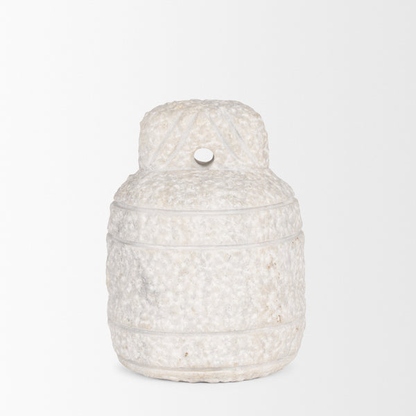 Irina Small White Marble Door Stopper