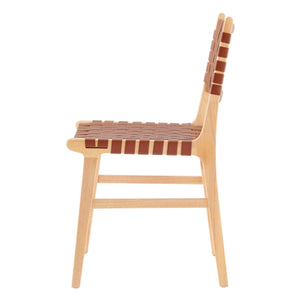 Marco PU Dining Side Chair, Ochre Brown