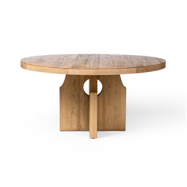Allandale Round Dining Table In Natural Elm
