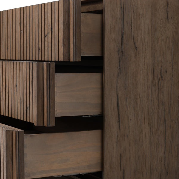 Leo Nightstand in Rustic Grey
