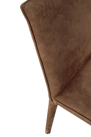 Newton Dining Chair, Brown Leather