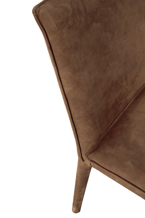 Newton Dining Chair, Brown Leather