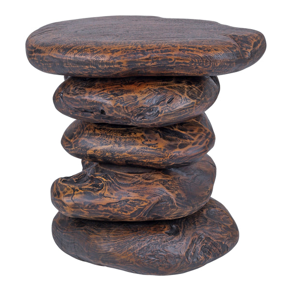 Katniss Reclaimed Teak Side/ End Table, Ebonized Teak