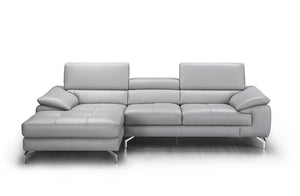 Kieran Premium Leather Sectional in Left Hand Facing Chaise 