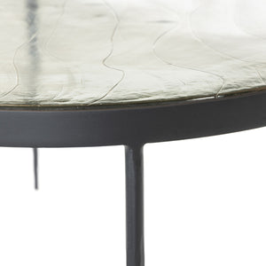 Yoko Nesting Table - Clear Cast Glass