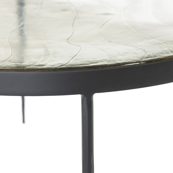 Yoko Nesting Table - Clear Cast Glass