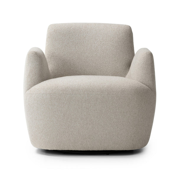 Reed Swivel Chair In Crete Pebble