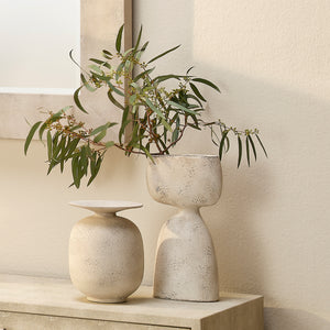 Highland Decorative Ceramic Vase, Cream
