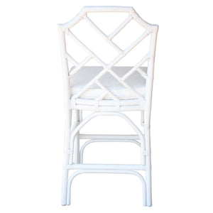 Kara Rattan Counter Stool In White 