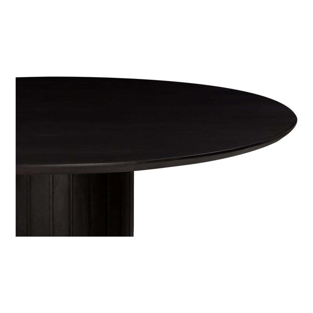 Moe's Povera Round Dining Table in Black Acacia