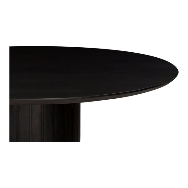Moe's Povera Round Dining Table in Black Acacia
