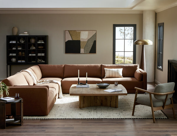 Brinton Square Coffee Table in Rustic