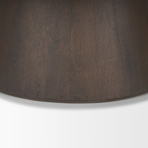 Takoda Dark Brown Wood Tapered Drum Nesting Coffee Tables