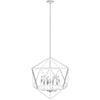 6LT Chandelier,Matte WHT/SC