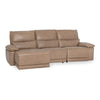 Branford Leather Power Recliner Sectional with LAF Chaise