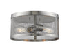 Meshsmith 2 Light Flush Mount in Brushed Nickel Finish