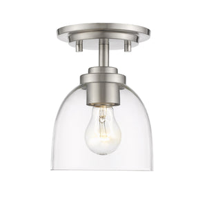 Ashton  1 Light Flush Mount in Brushed Nickel Finish