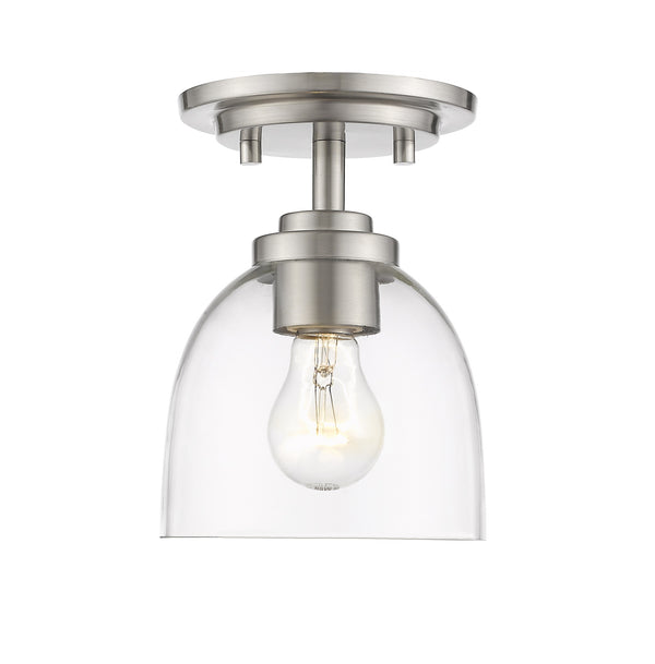 Ashton  1 Light Flush Mount in Brushed Nickel Finish