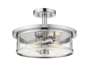 Savannah 2 Light Semi Flush Mount in Chrome Finish