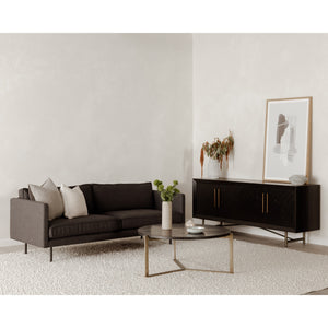 Moe's Plunge Sectional with Flip Chaise in Brown