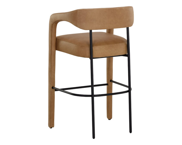 MAVIA BARSTOOL - LUDLOW SESAME LEATHER