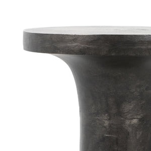Gino End Table In Raw Black