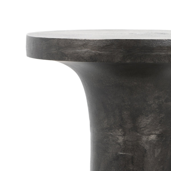 Gino End Table In Raw Black