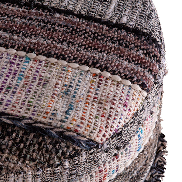 Marrakech Storage Stool 18" Fluffy Black