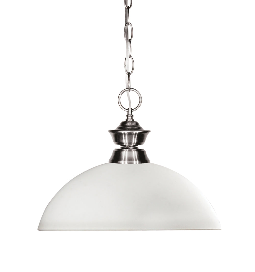 Shark 1 Light Pendant in Brushed Nickel Finish