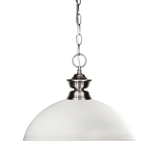 Shark 1 Light Pendant in Brushed Nickel Finish