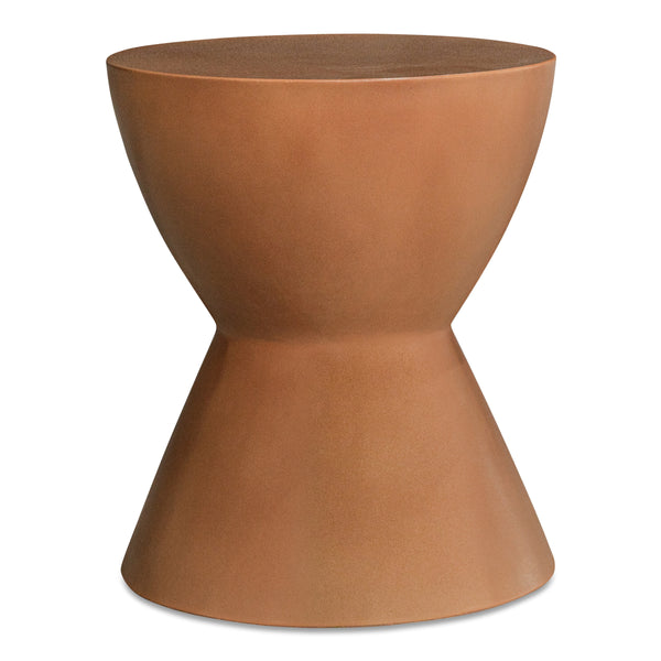 Moe's Hourglass Outdoor Stool in Terracotta