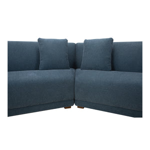 Fraser 3 Piece Modular Sectional in Deep Blue